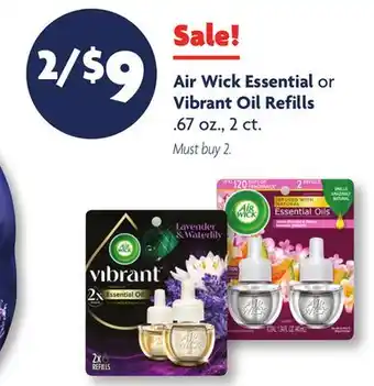 Family Dollar Air Wick Essential or Vibrant Oil Refills offer