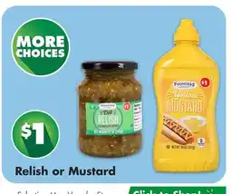 Dollar Tree Relish or Mustard offer