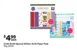 Michaels Craft Smith Special edition 12x12 Paper Pads offer