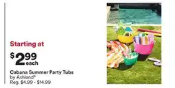 Michaels Cabana Summer Party Tubs by Ashland offer