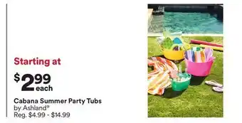 Michaels Cabana Summer Party Tubs by Ashland offer