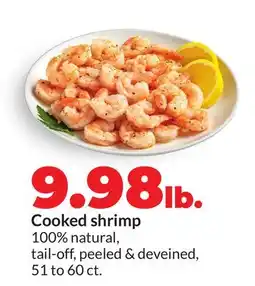 Hy-Vee Cooked shrimp offer