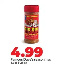Hy-Vee Famous Dave's seasonings offer
