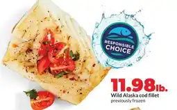 Hy-Vee Wild Alaska cod fillet offer