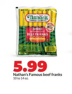 Hy-Vee Nathan's Famous beef franks offer