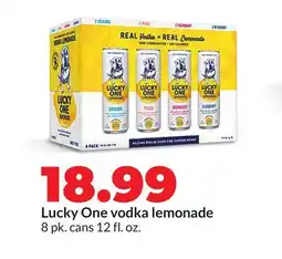Hy-Vee Lucky One vodka lemonade offer