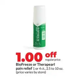 Hy-Vee BioFreeze or Therapearl pain relief offer