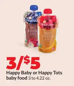 Hy-Vee Happy Baby or Happy Tots baby food offer