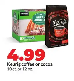 Hy-Vee Keurig coffee or cocoa offer