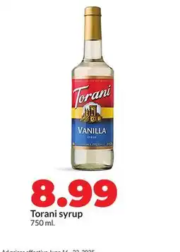 Hy-Vee Torani syrup offer