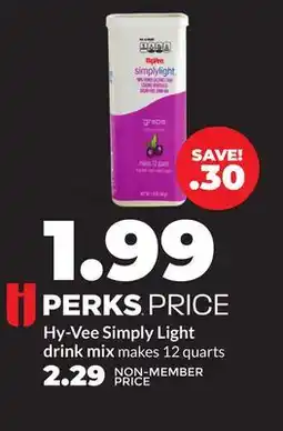 Hy-Vee Hy-Vee Simply Light drink mix offer
