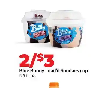 Hy-Vee Blue Bunny Load'd Sundaes cup offer