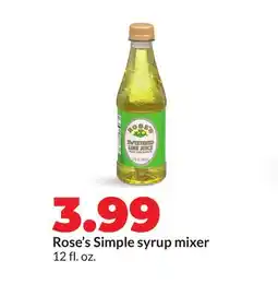 Hy-Vee Rose's Simple syrup mixer offer