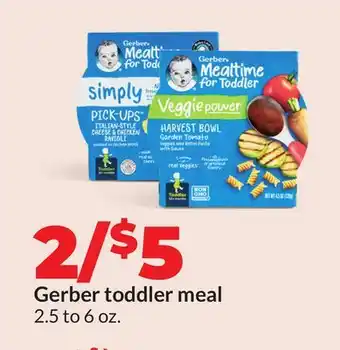 Hy-Vee Gerber toddler meal offer