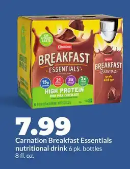 Hy-Vee Nestle Carnation Breakfast Essentials nutritional drink offer