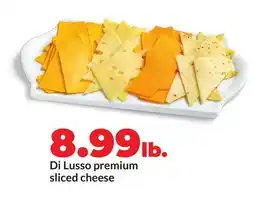 Hy-Vee Di Lusso premium sliced cheese offer
