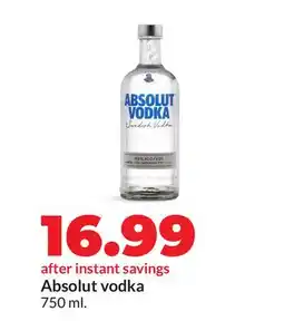 Hy-Vee Absolut vodka offer