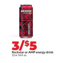 Hy-Vee Rockstar or AMP energy drink offer