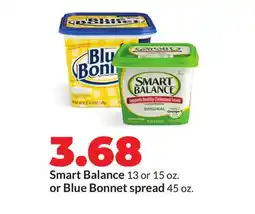 Hy-Vee Smart Balance 13 or 15 oz. or Blue Bonnet spread 45 oz offer