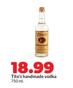 Hy-Vee Tito's handmade vodka offer