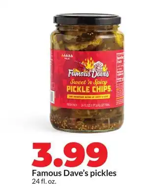 Hy-Vee Famous Dave's pickles offer