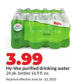 Hy-Vee Hy-Vee purified drinking water offer