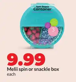Hy-Vee Melii spin or snackle box offer