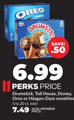 Hy-Vee Drumstick, Toll House, Disney, Oreo or Häagen-Dazs novelties offer