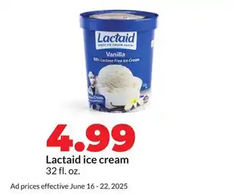 Hy-Vee Lactaid ice cream offer