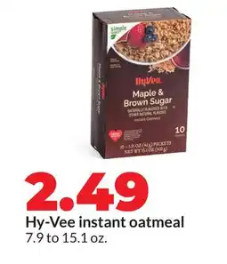 Hy-Vee Hy-Vee instant oatmeal offer