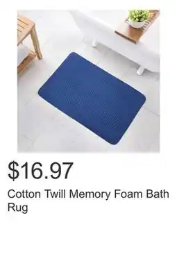 Costco Cotton Twill Memory Foam Bath Rug offer