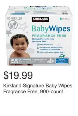 Costco Kirkland Signature Baby Wipes Fragrance Free, 900-count offer
