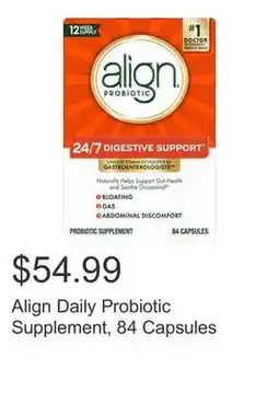 Costco Align Daily Probiotic Supplement, 84 Capsules offer