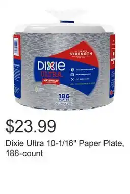 Costco Dixie Ultra 10-1/16 Paper Plate, 186-count offer