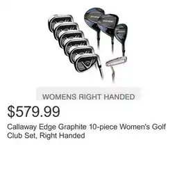 Costco Callaway Edge Graphite 10-piece Women's Golf Club Set, Right Handed offer
