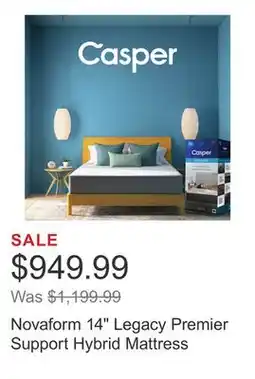 Costco Novaform 14 Legacy Premier Support Hybrid Mattress offer