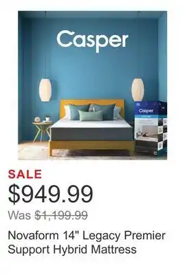 Costco Novaform 14 Legacy Premier Support Hybrid Mattress offer