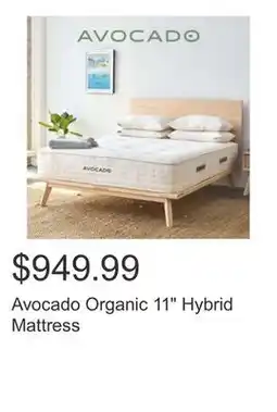 Costco Avocado Organic 11 Hybrid Mattress offer