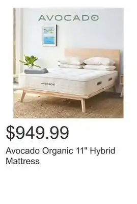 Costco Avocado Organic 11 Hybrid Mattress offer