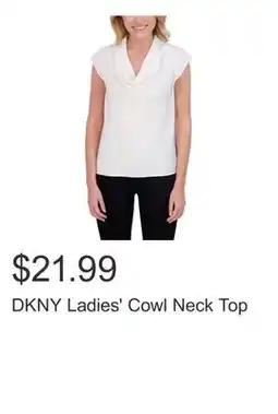 Costco DKNY Ladies' Cowl Neck Top offer