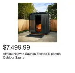 Costco Almost Heaven Saunas Escape 6-person Outdoor Sauna offer