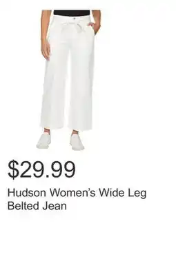 Costco Hudson Women's Wide Leg Belted Jean offer