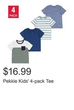 Costco Pekkle Kids' 4-pack Tee offer