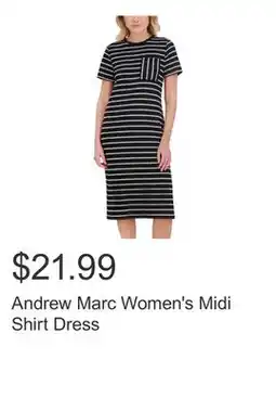 Costco Andrew Marc Women's Midi Shirt Dress offer