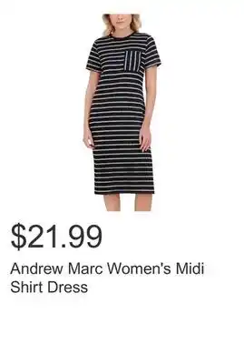Costco Andrew Marc Women's Midi Shirt Dress offer