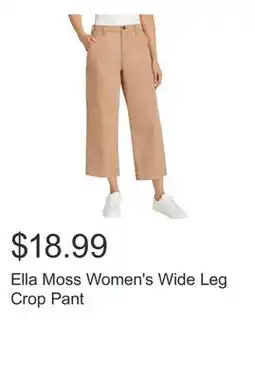 Costco Ella Moss Women's Wide Leg Crop Pant offer