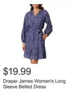 Costco Draper James Women's Long Sleeve Belted Dress offer