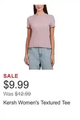 Costco Kersh Women's Textured Tee offer