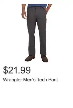 Costco Wrangler Men's Tech Pant offer
