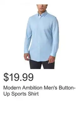 Costco Modern Ambition Men's Button-Up Sports Shirt offer